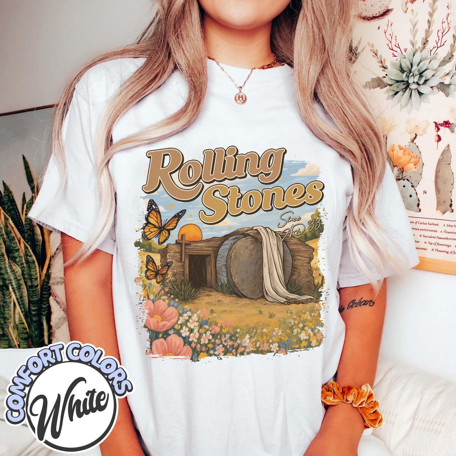 Rolling Stones Christian shirt, Vintage Rock Faith apparel, Christian Rock, Religious Music apparel