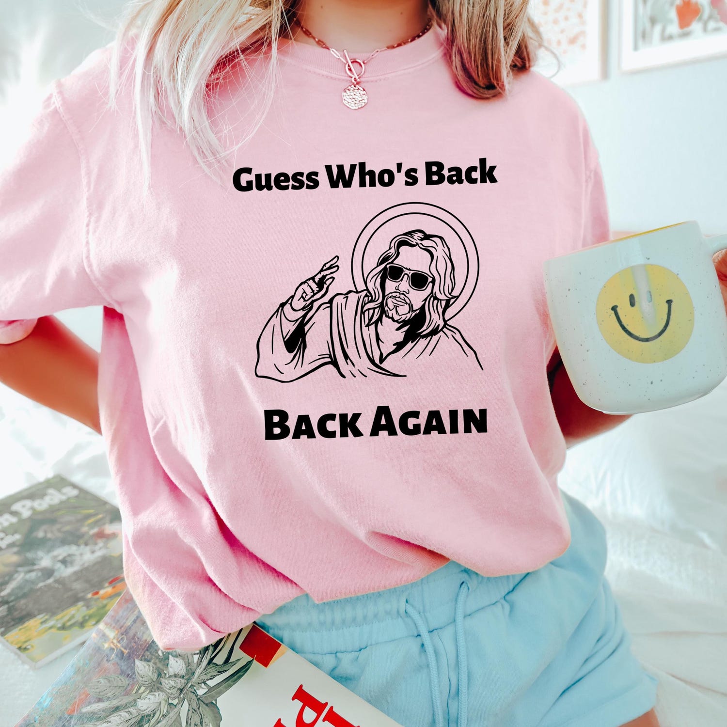 Funny Easter Jesus Shirt, Guess Who's Back Back Again T-shirt, Jesus Easter Sweatshirt, Christian Easter Gift, Easter Church Group Tee