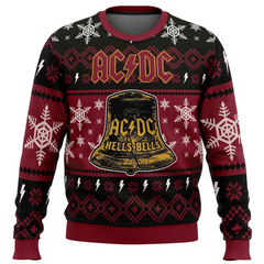 Hells Bells ACDC Ugly Christmas Sweater