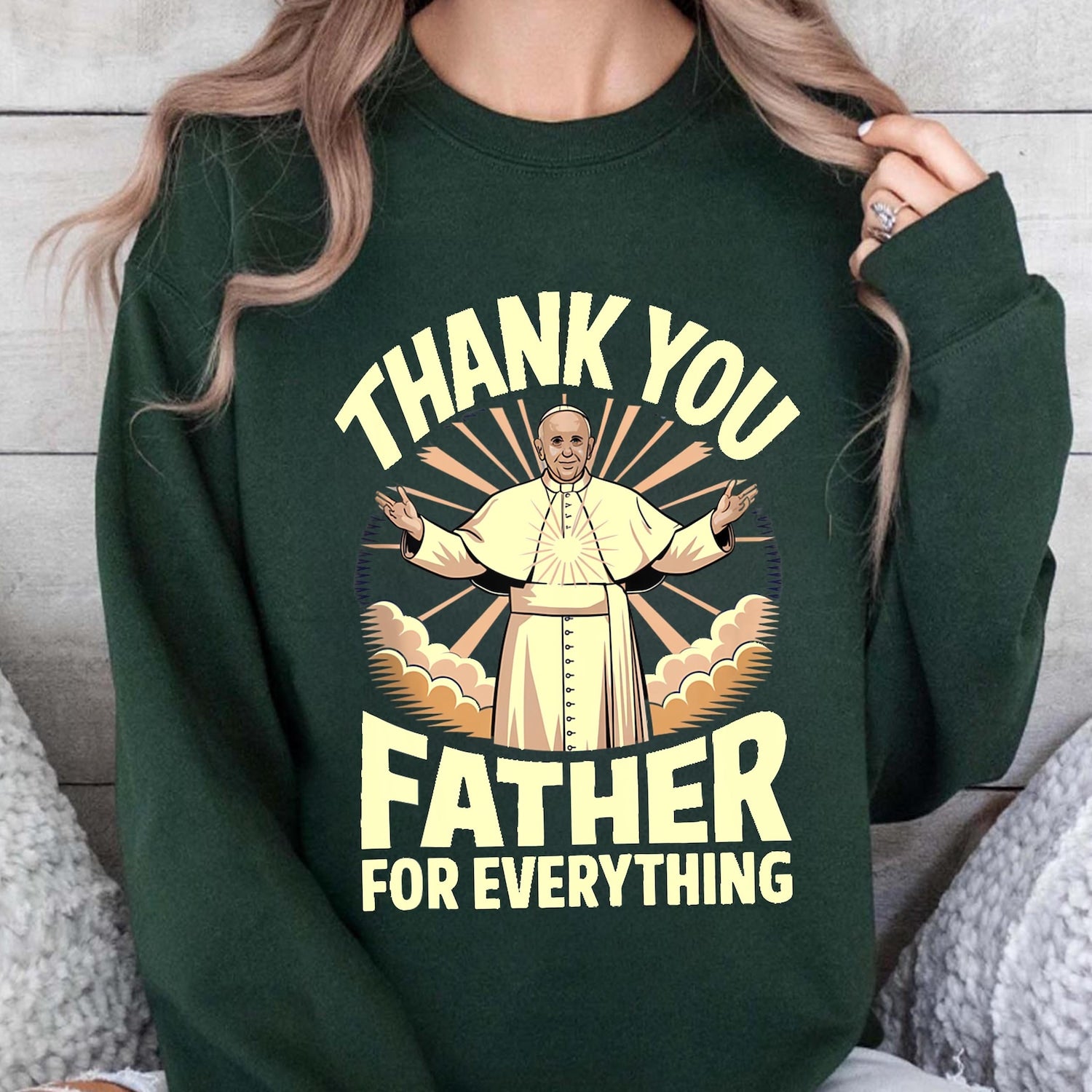 Thank You Father for Everything shirt, Pope Francis shirt, Catholic Tribute Shirt, Christian apparel, Holy Father Art, Pope Francis Die