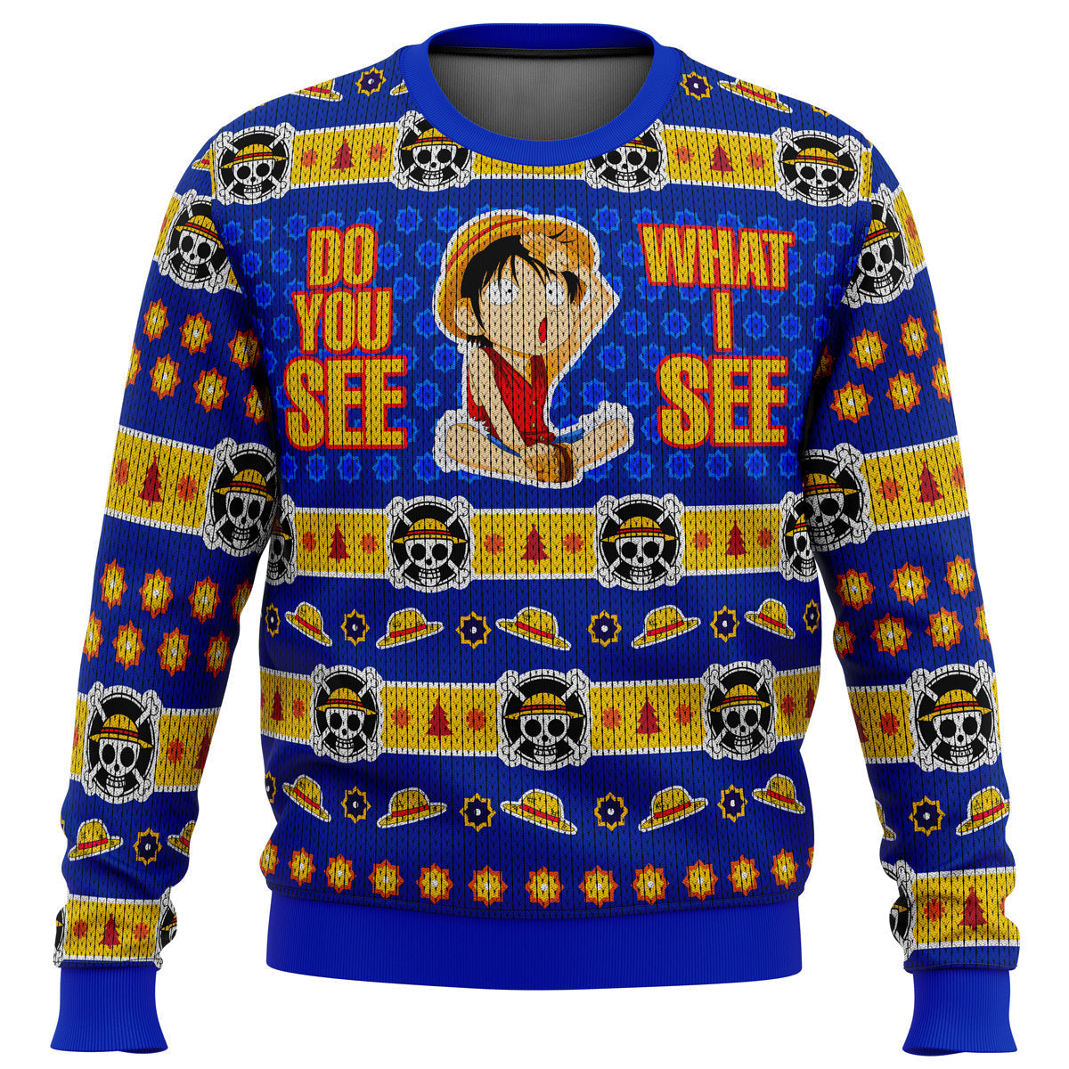 Do You See What I See Monkey D Luffy One Piece Ugly Christmas Sweater