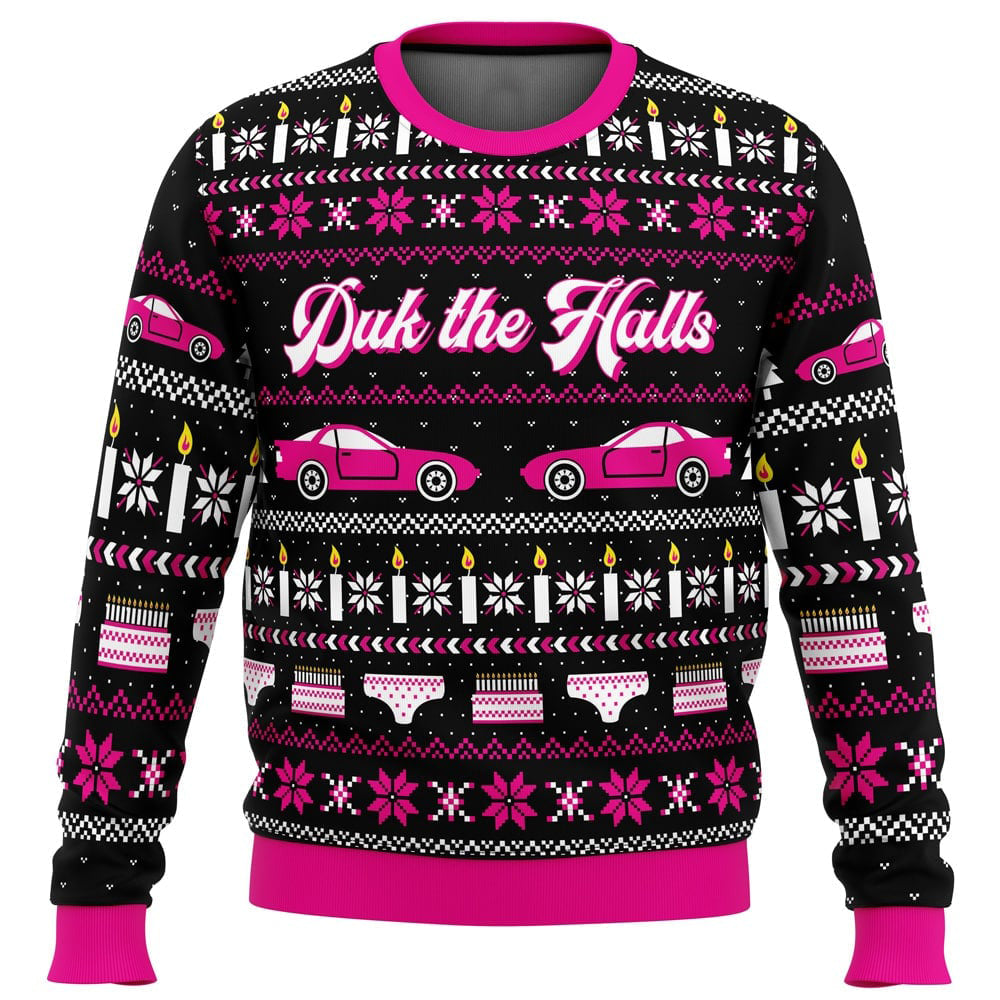 Duk the Halls Sixteen Candles Ugly Christmas Sweater