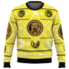 Christmas Yellow Ranger Power Rangers Ugly Christmas Sweater