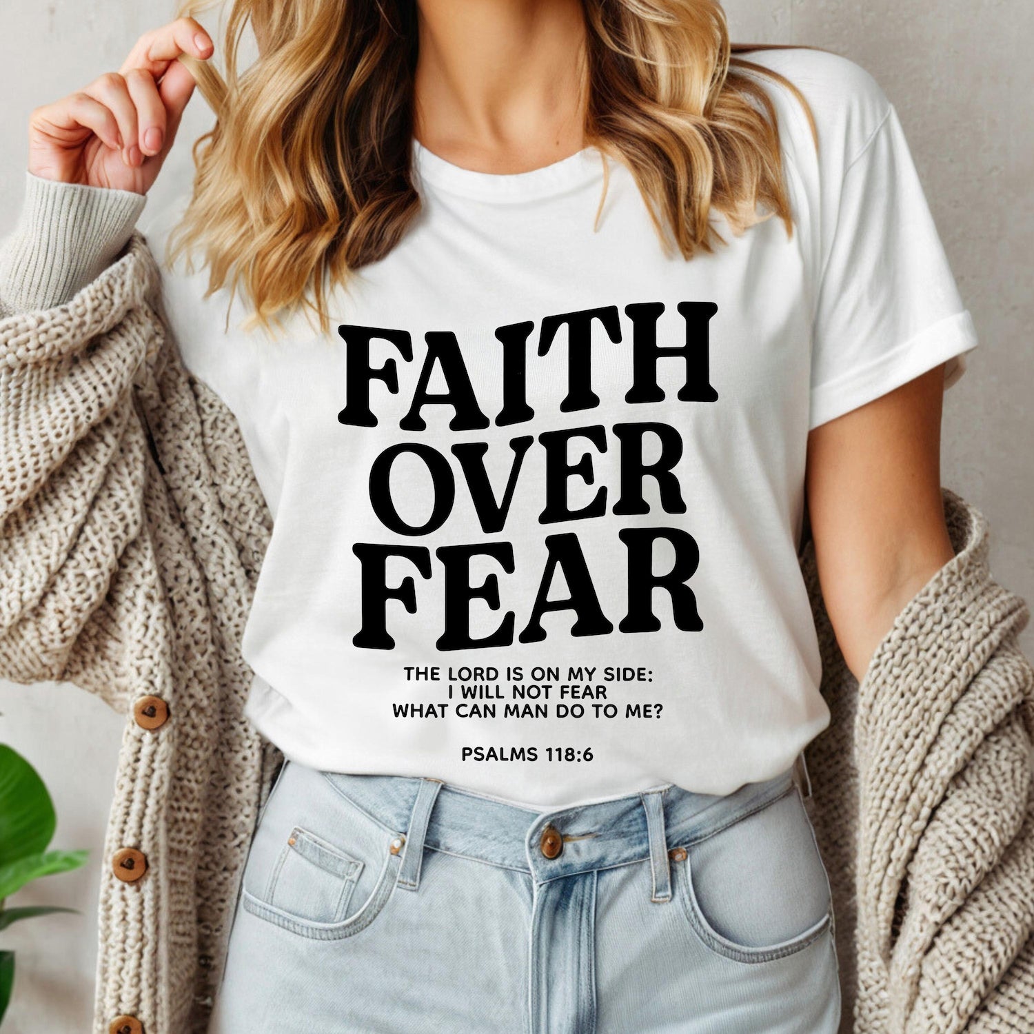 Faith Over Fear, Christian Shirt, Religious Shirt, Catholic apparel