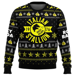 Italian Stallion Balboa Rocky Ugly Christmas Sweater