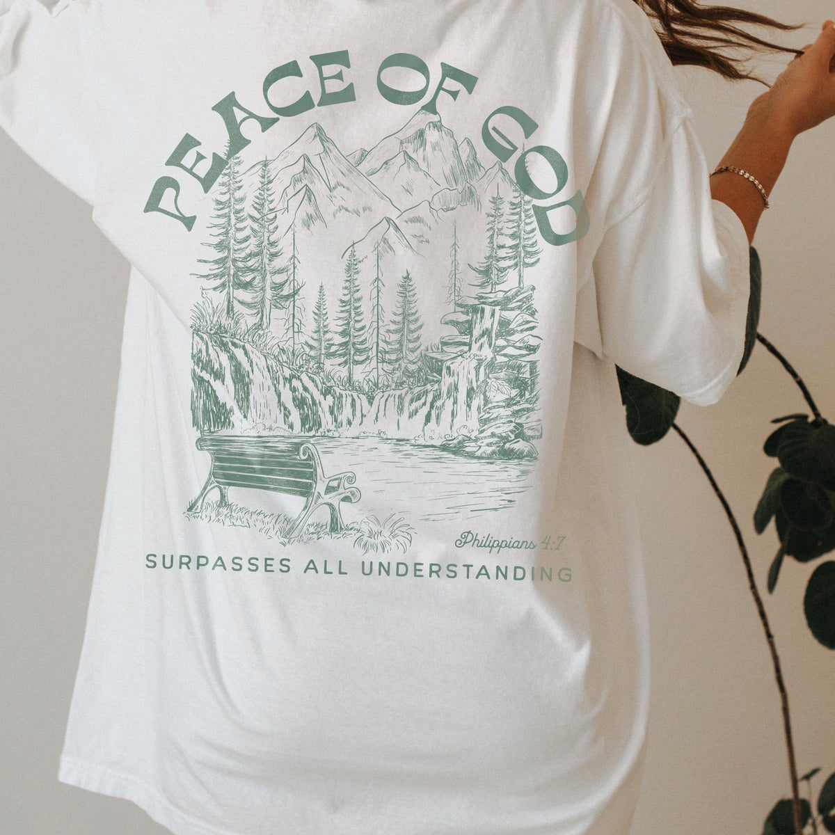 2 sided Christian Shirts KJV Bible Verse Shirt Gift for Her Christian TShirt Trendy Christian Clothing Jesus Apparel Faith Based Shirt Peace of God