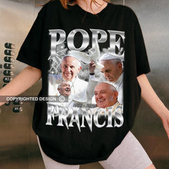 Pope Francis limited Vintage unisex t-shirt, Pope Francis Rip T-Shirt, Pope Francis Bergoglio limitex t-shirt, bootleg 90s t-shirt, Pope