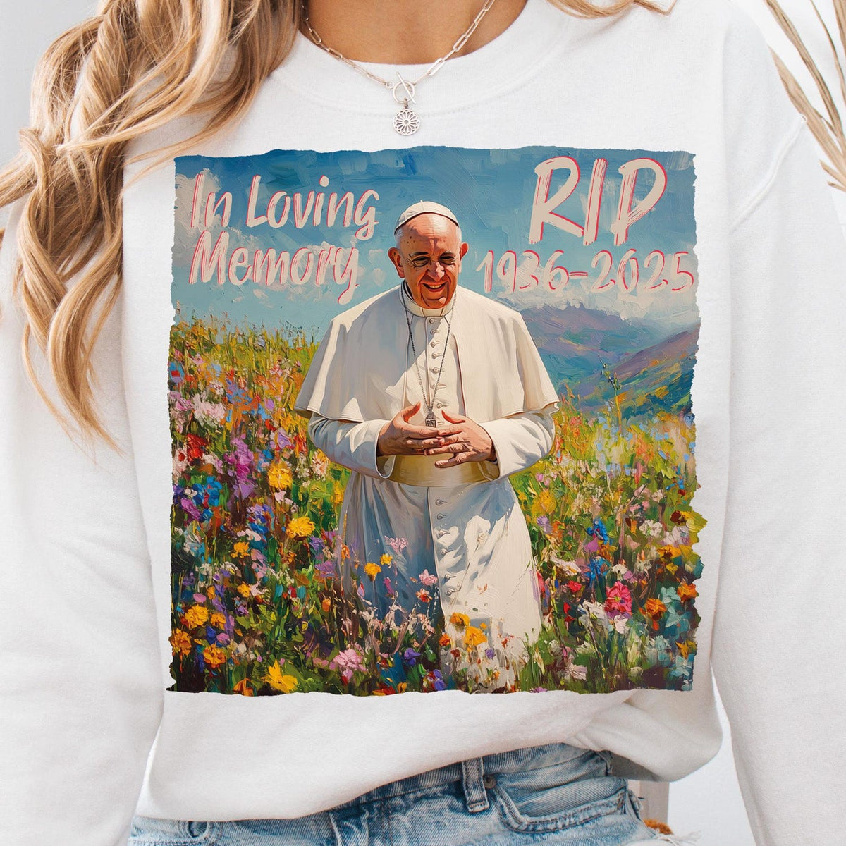 RIP Pope Francis shirt- 1936 2025 - God Bless Pope Francis shirt, In Loving Memory shirt Watercolor shirt