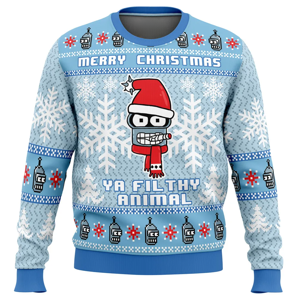 Merry Christmas Ya Filthy Animal Futurama Ugly Christmas Sweater