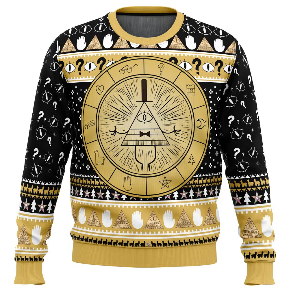 Bill Cipher Gravity Falls Ugly Christmas Sweater