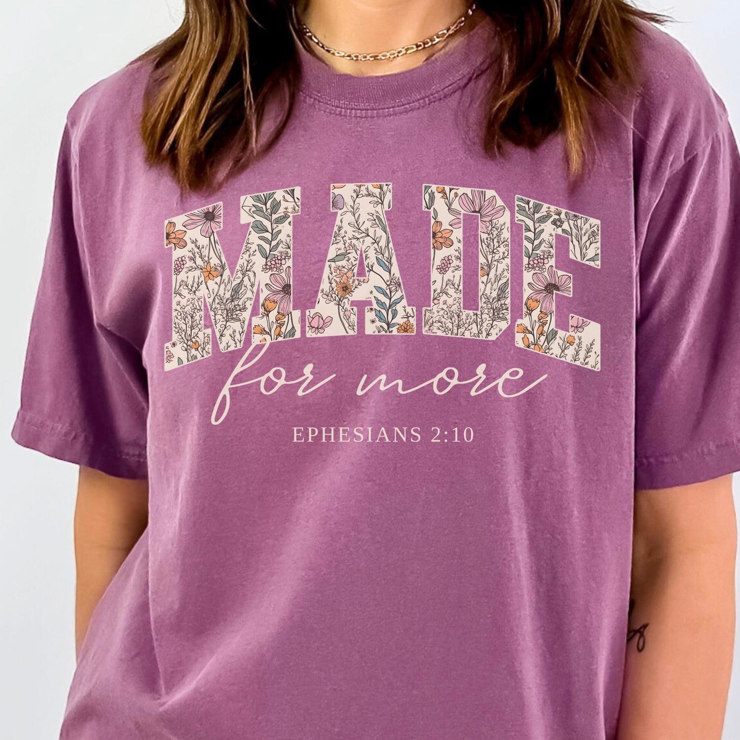 Bible verse Comfort Colors shirt, Cute Christian shirt for women