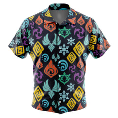 Elemental Visions Genshin Impact Button Up Hawaiian Shirt