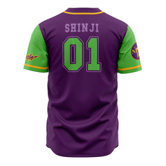 Eva-01 NERV Neon Genesis Evangelion Baseball Jersey