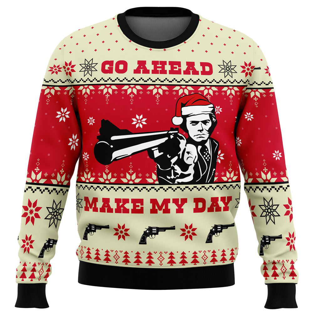 Go Ahead Make My Day Dirty Harry Ugly Christmas Sweater