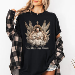 Comfort Colors� God Bless Pope Francis shirt, pope Francis T-shirt, Rest in Peace the Pope Shirt, RIP Pope Francis Shirt, Memorial Tribute T