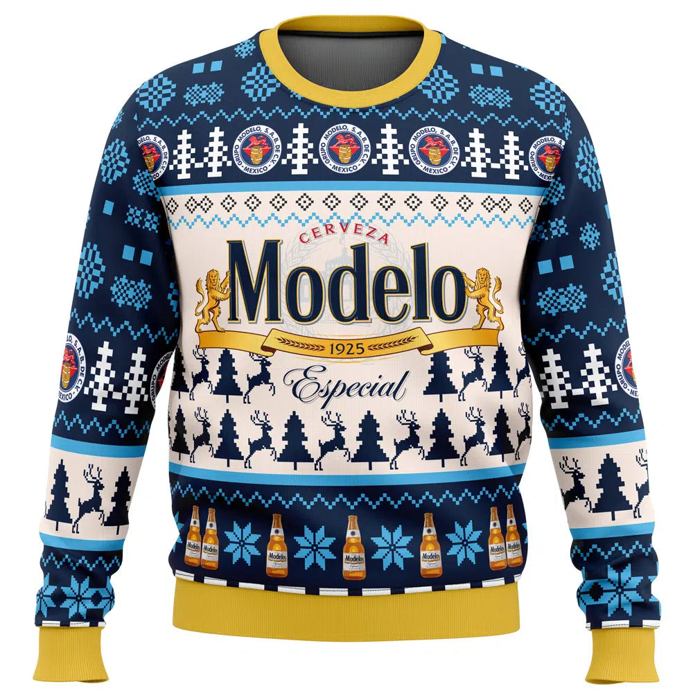 Modelo Especial Beer Ugly Christmas Sweater