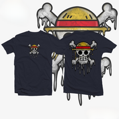 a t - shirt with a skull and a hat on it