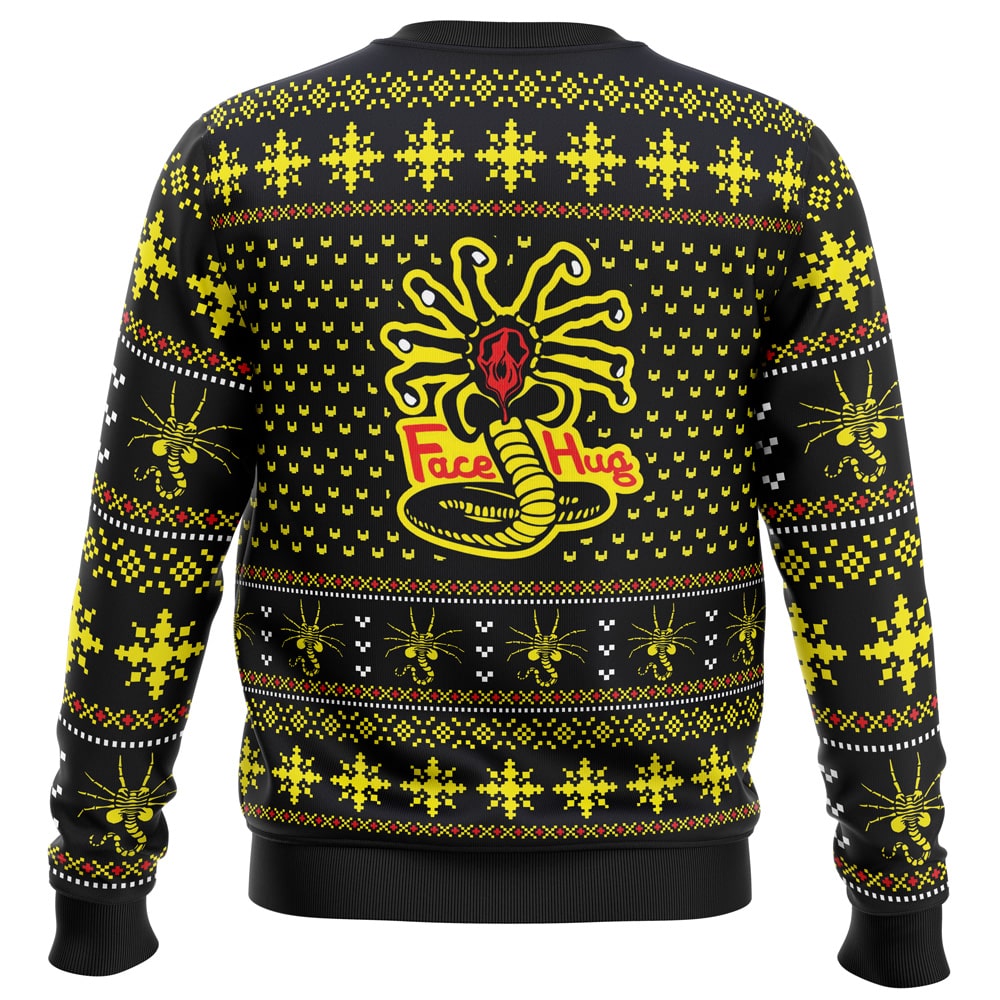 Face Hugs For Everyone Alien Ugly Christmas Sweater