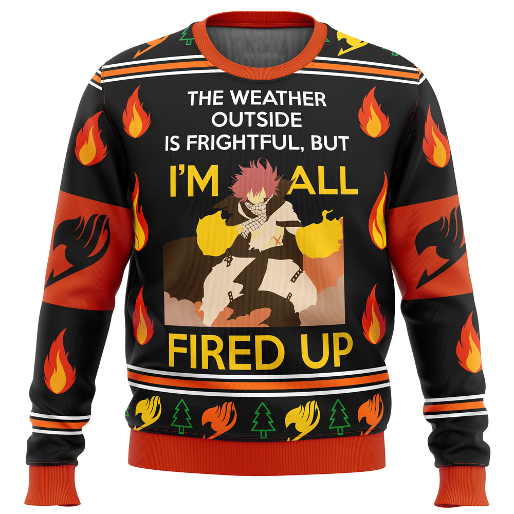 Fairy Tail Natsu fired up Ugly Christmas Sweater