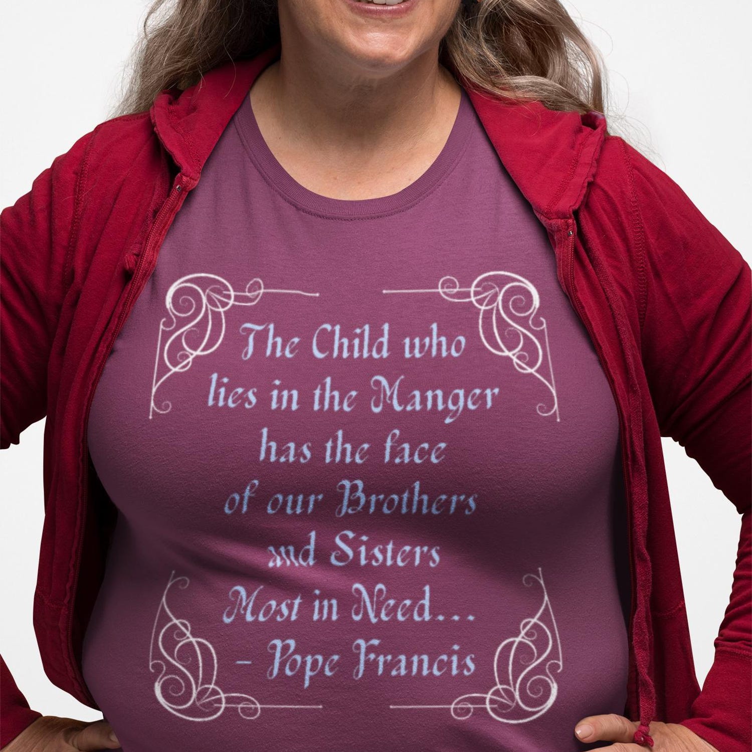 Inspiring Unisex Heavy Cotton Tee - Pope Francis Quote on Compassion