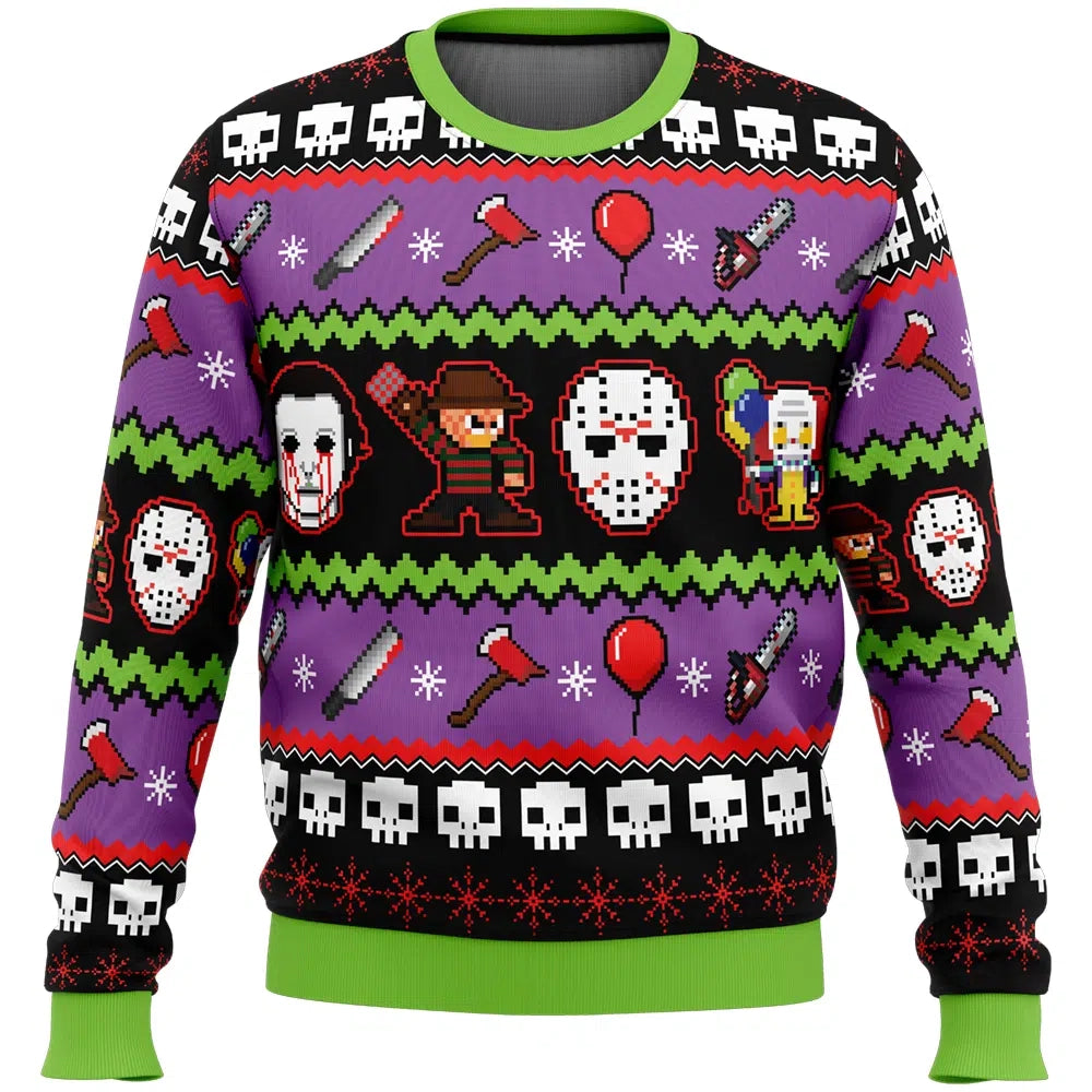 Nightmares on Halloween Ugly Christmas Sweater