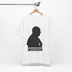 Pope Francis The People's Pope Tribute Tee, Soft Cotton Short Sleeve Shirt, Catholic Faith Apparel, Memorial Mourning Wear