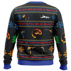 Finish Him! Mortal Kombat Ugly Christmas Sweater