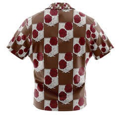 Garrison Attack on Titan Button Up Hawaiian Shirt