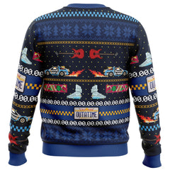 Get Back in Time For Christmas Back to the Future Ugly Christmas Sweater