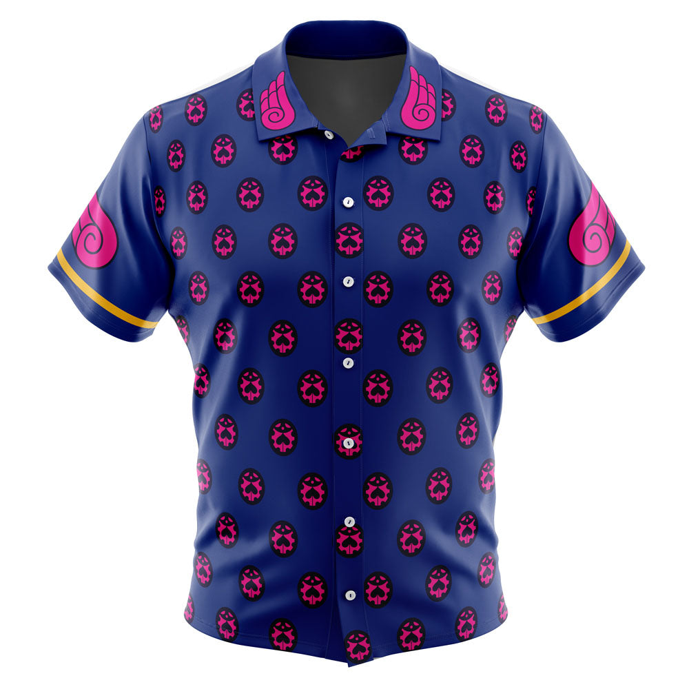 Giorno Giovanna Manga Jojo's Bizarre Adventure Button Up Hawaiian Shirt