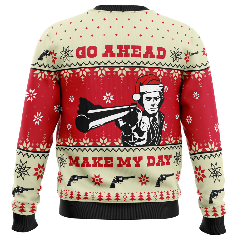 Go Ahead Make My Day Dirty Harry Ugly Christmas Sweater