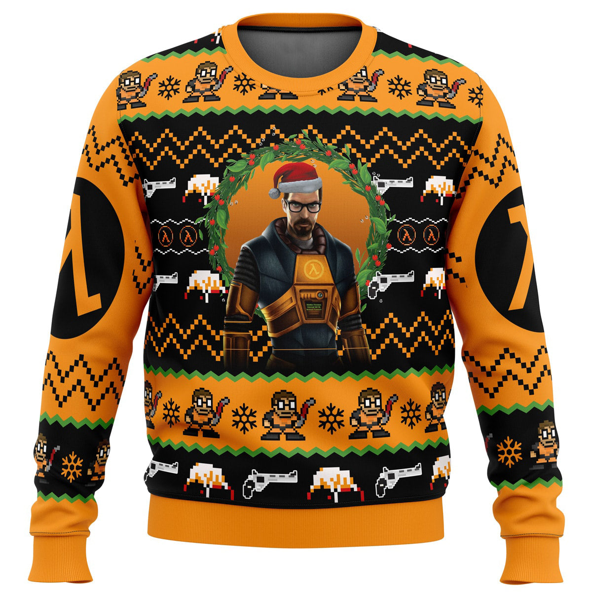 Gordon Freeman Half-Life Ugly Christmas Sweater