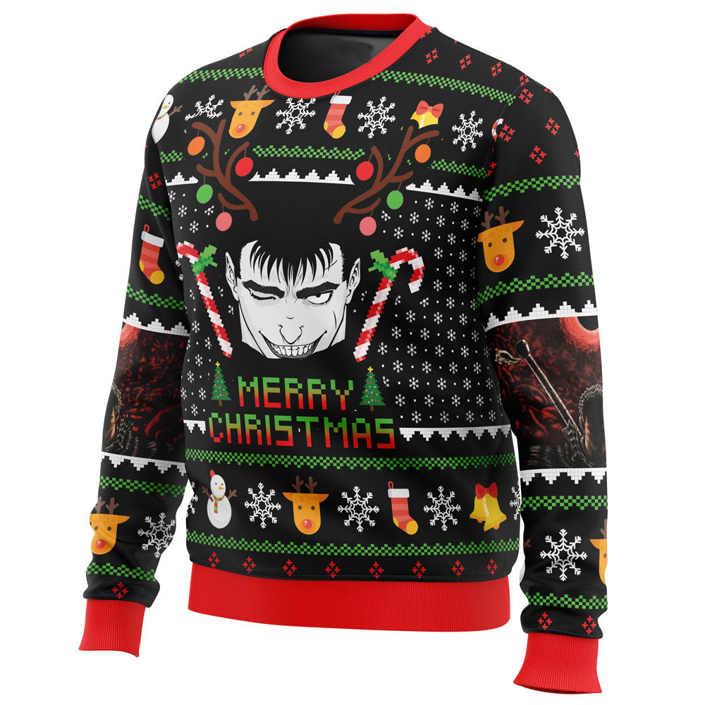 Guts Santa Claus Berzerk Ugly Christmas Sweater