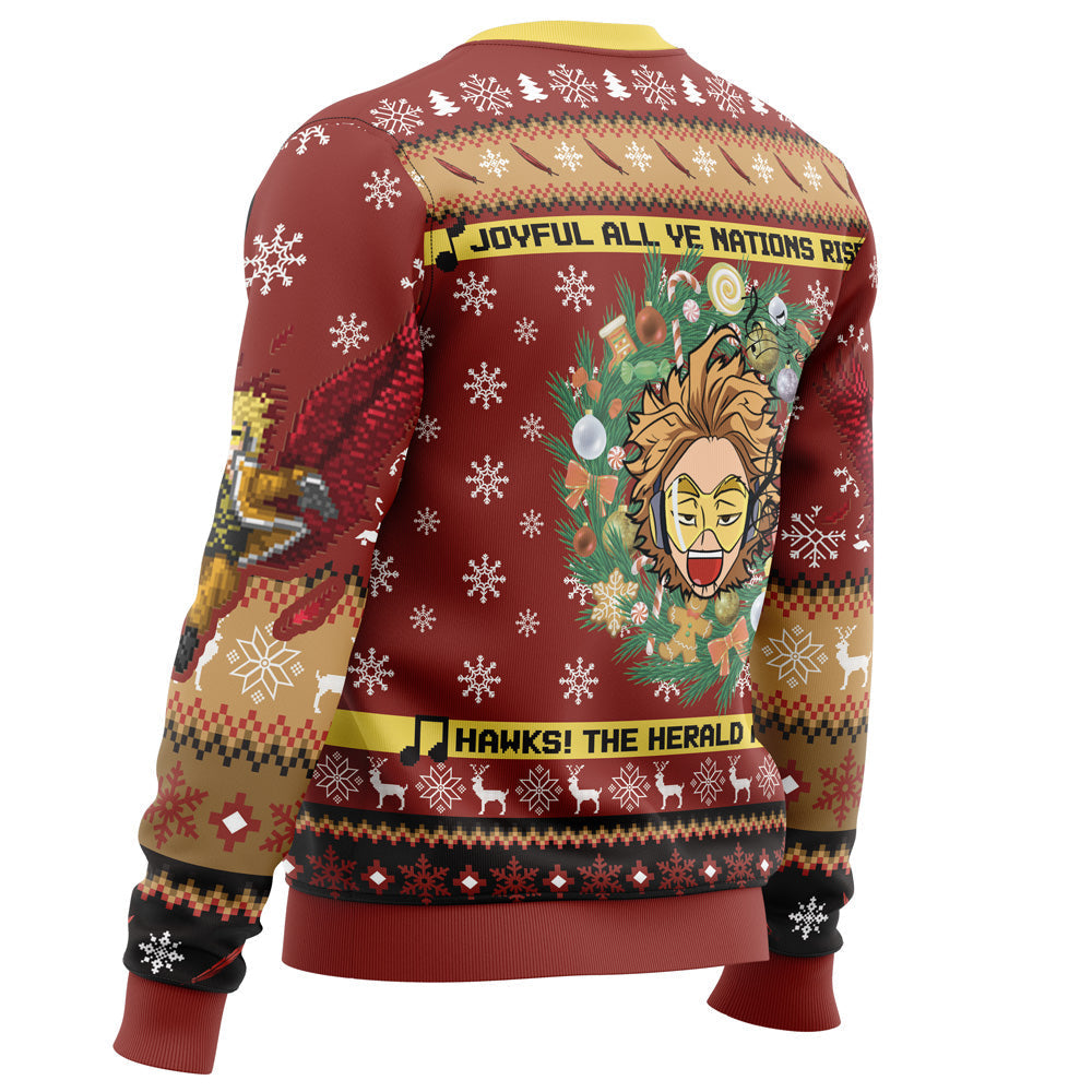 Hawks Singing Christmas Song My Hero Academia Ugly Christmas Sweater