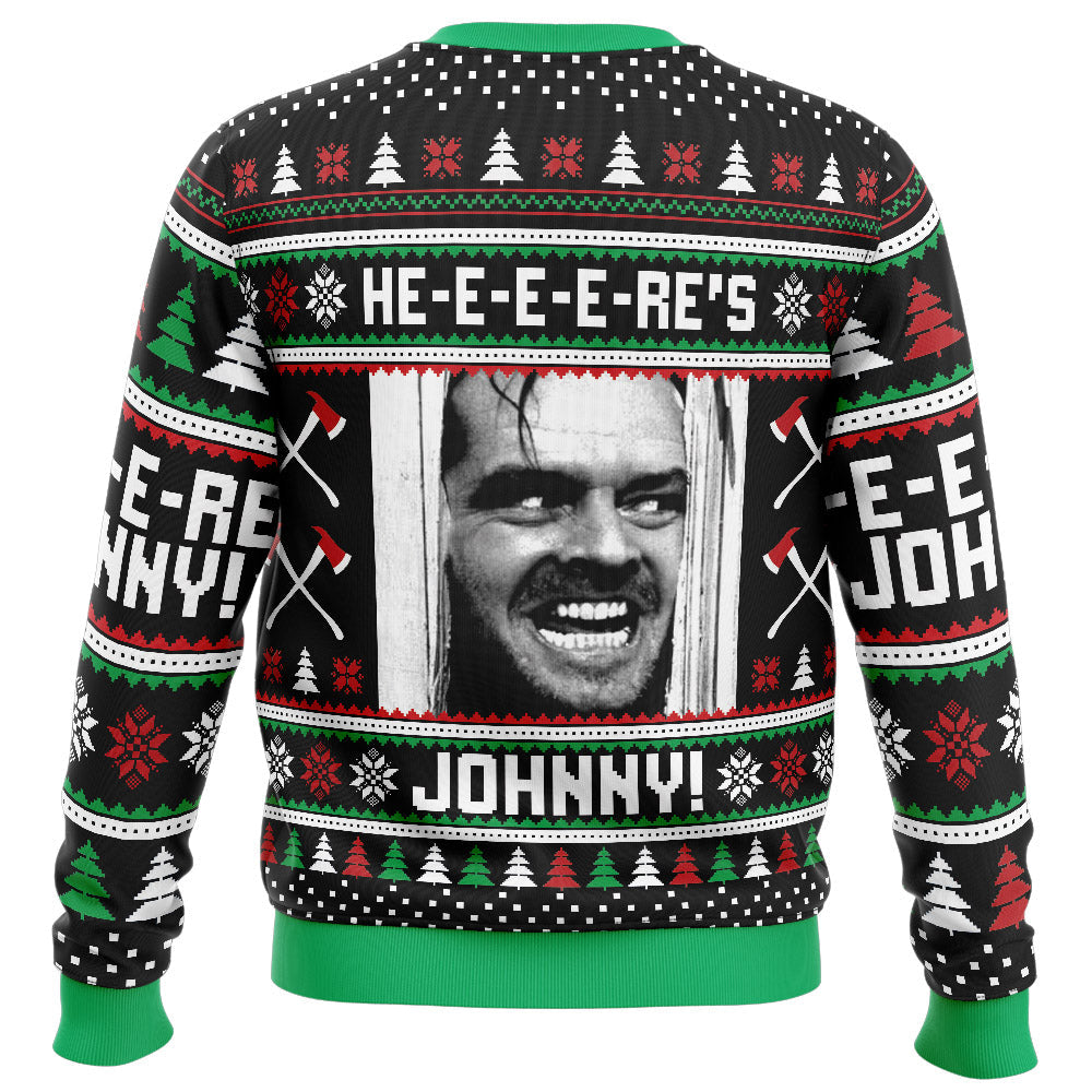 Here's Johnny The Shining Ugly Christmas Sweater