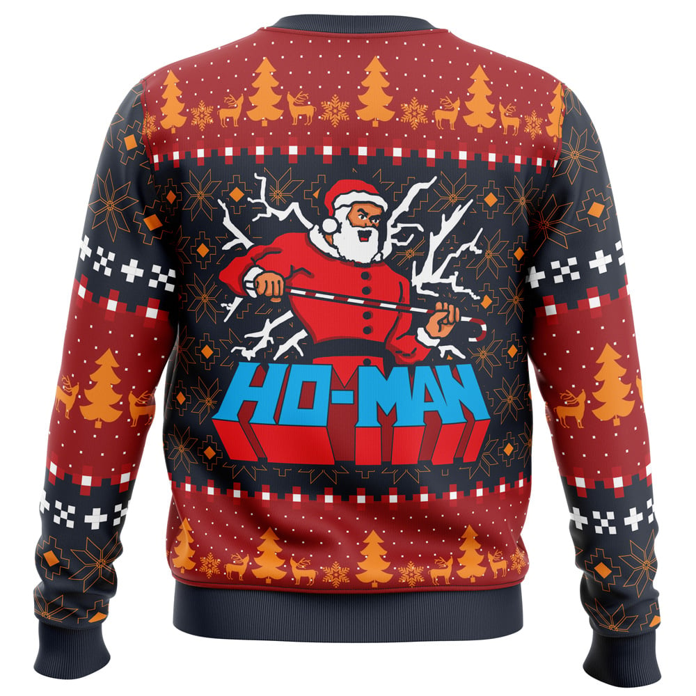 Ho-Man Santa Claus Ugly Christmas Sweater