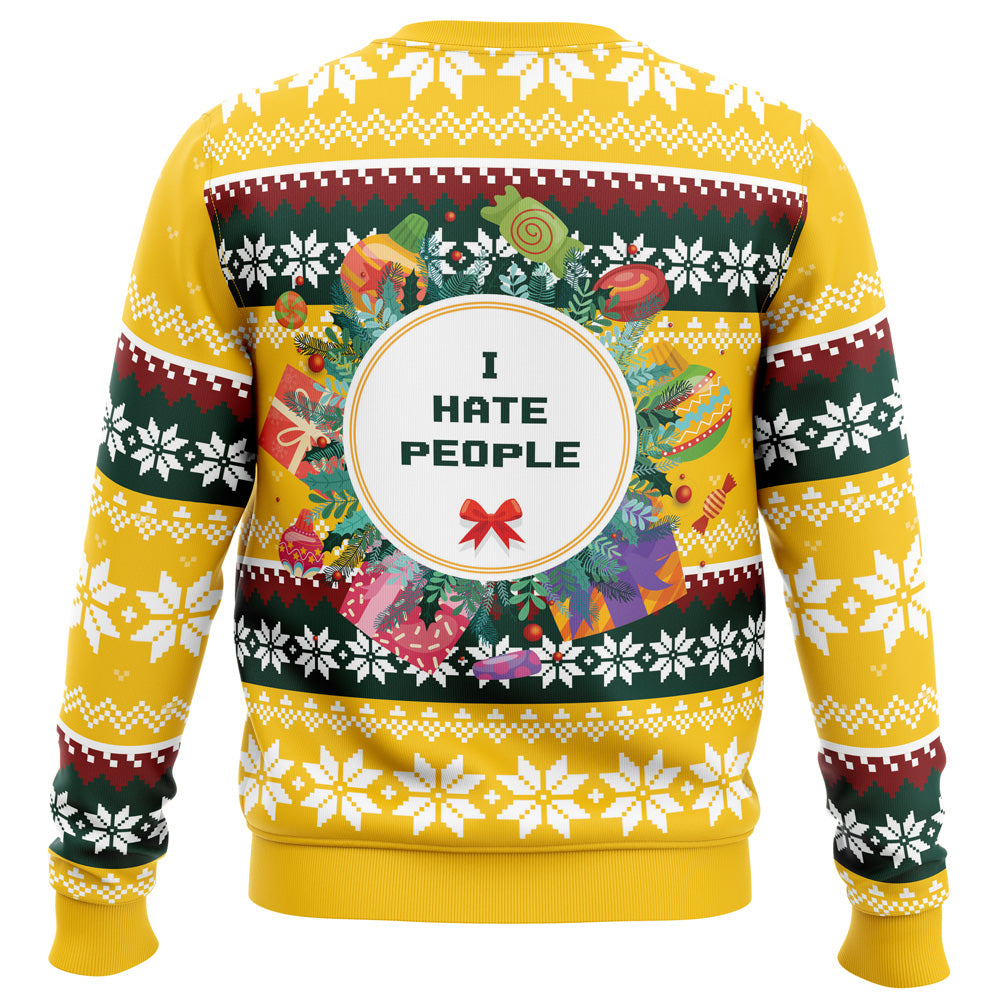 I Hate People Parody Ugly Christmas Sweater