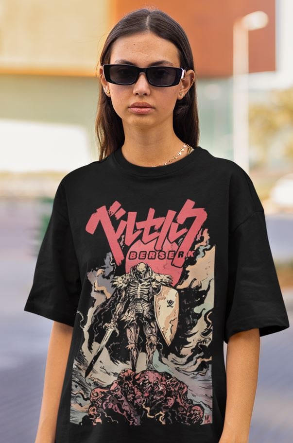 Anime Vintage Special T-shirt Unisex, Anime Manga Shirt, Anime Shirt, Black Swordsman, Skull Knight, Graphic Anime Tee, Manga Shirt, Japan