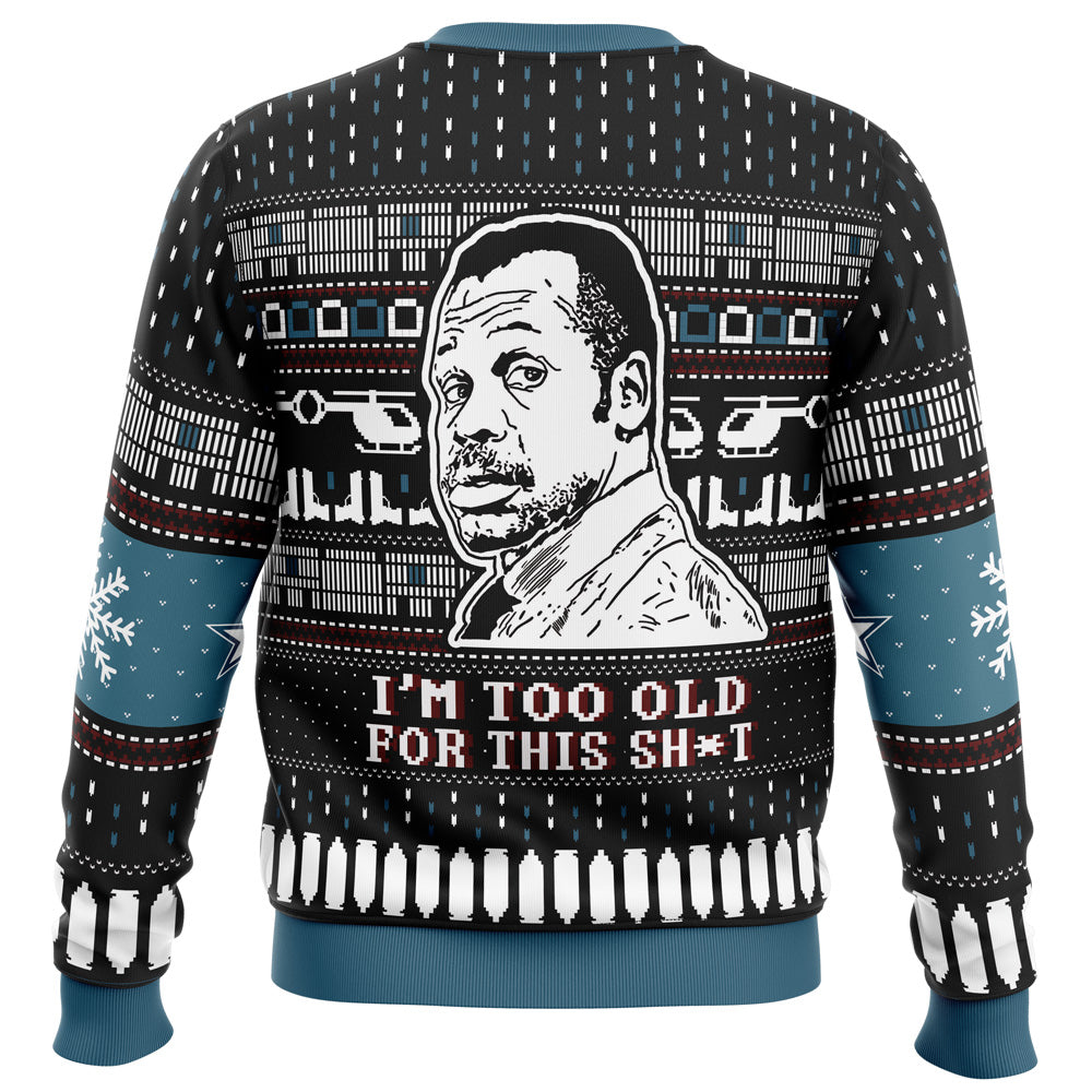 I'm Too Old For This Sht Danny Glover Lethal Weapon Ugly Christmas Sweater