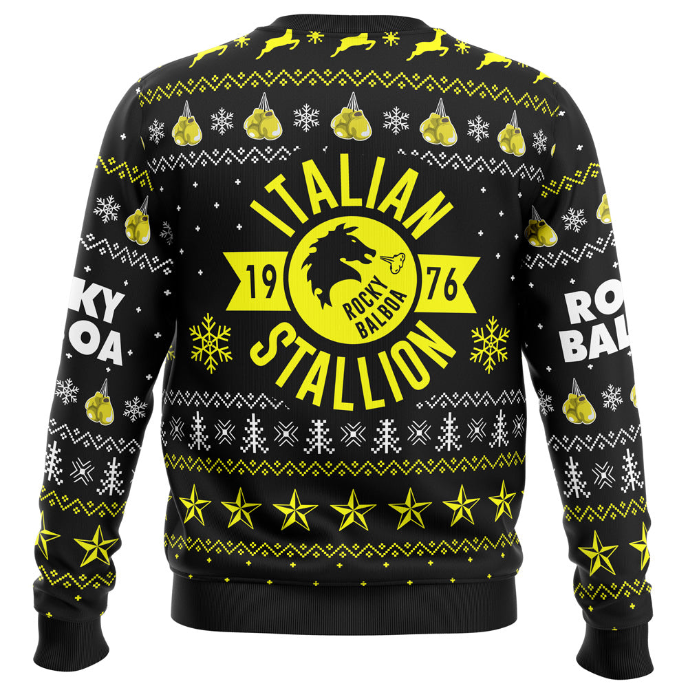 Italian Stallion Balboa Rocky Ugly Christmas Sweater