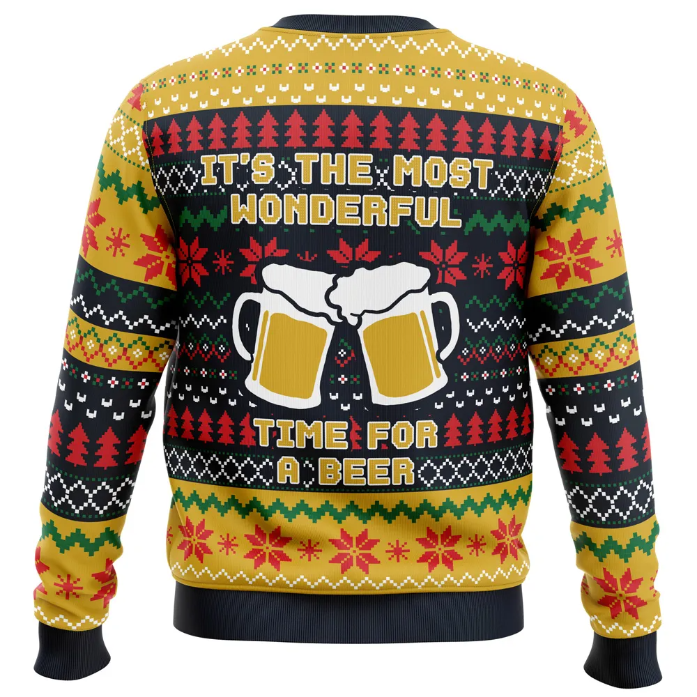 It’s The Most Wonderful Time For A Beer Parody Ugly Christmas Sweater