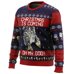 Jojo's Bizarre Adventure Joseph Joestar Oh My God Ugly Christmas Sweater