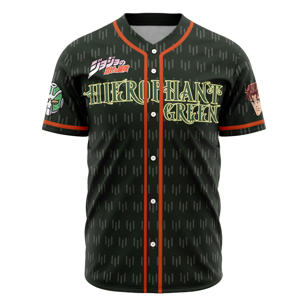 Kakyoin Hierophant Green Jojo's Bizarre Adventure Baseball Jersey