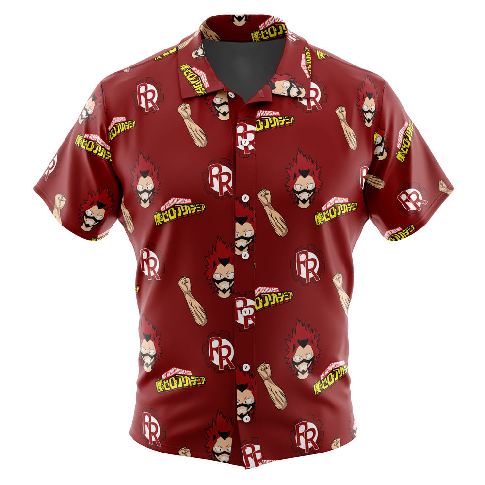 Kirishima Red Riot My Hero Academia Button Up Hawaiian Shirt