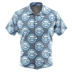 Laughing Man Ghost in the Shell Button Up Hawaiian Shirt