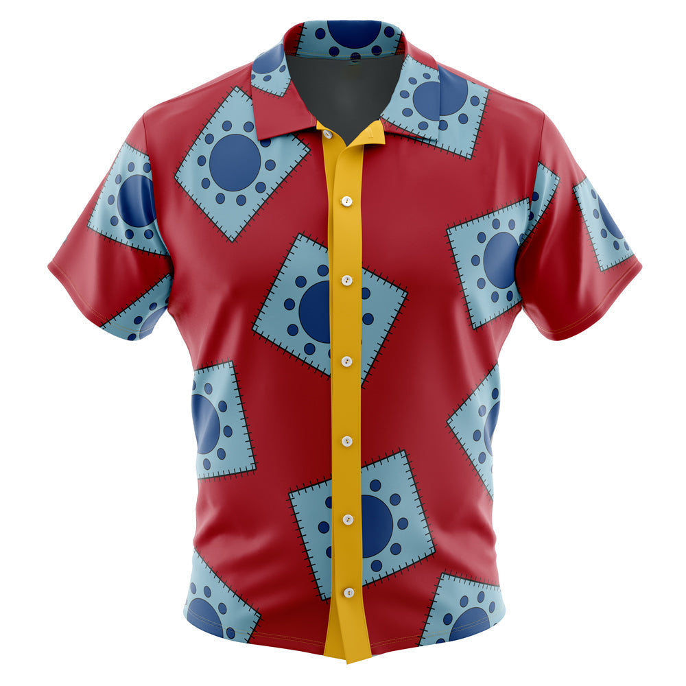 Luffy's Wano Pattern One Piece Button Up Hawaiian Shirt