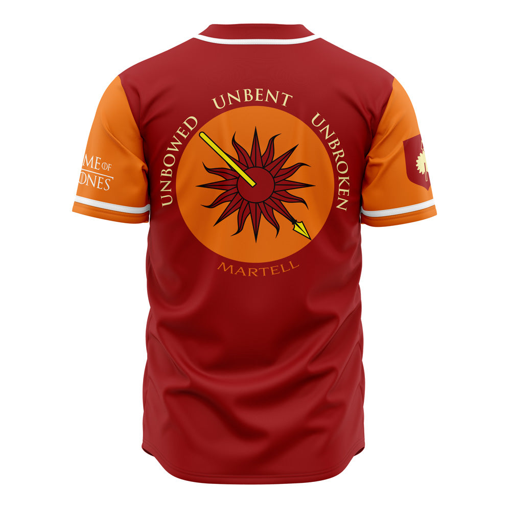 Martells of Sunspear Game of Thrones Baseball Jersey