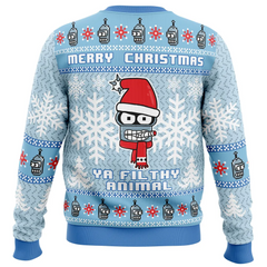 Merry Christmas Ya Filthy Animal Futurama Ugly Christmas Sweater