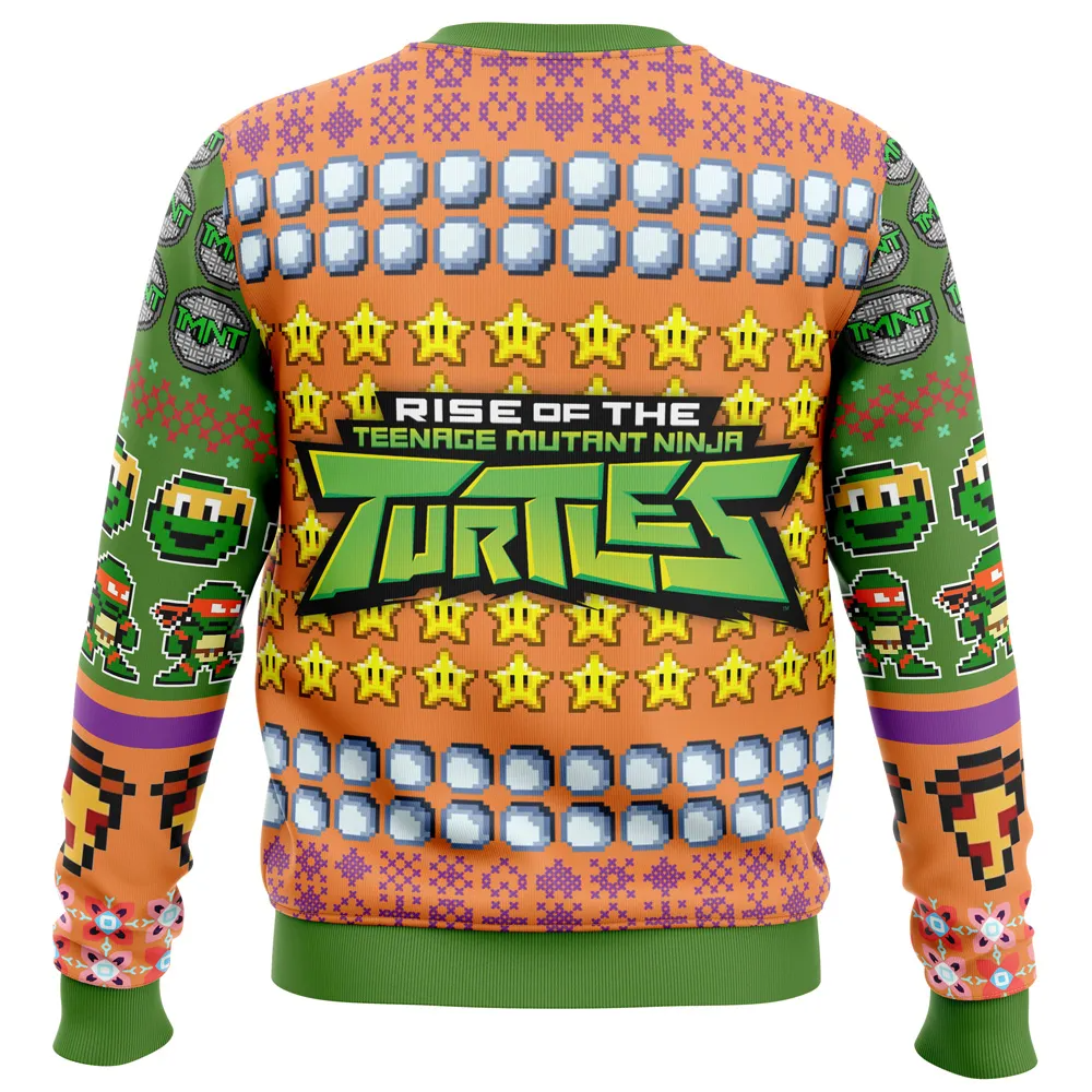 Michelangelo Rise of the Teenage Mutant Ninja Turtles Ugly Christmas Sweater