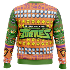 Michelangelo Rise of the Teenage Mutant Ninja Turtles Ugly Christmas Sweater